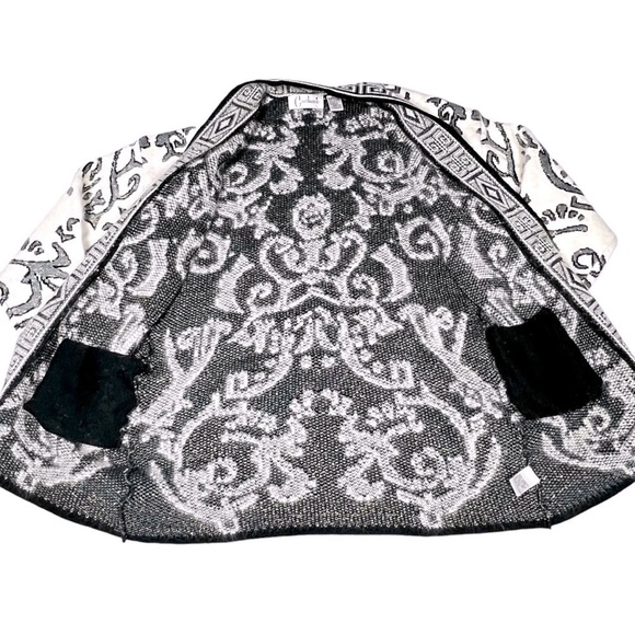 VTG CARDUCCI Abstract Angora Blend Long Sleeve Open Cardigan Women's Size L - Picture 8 of 16